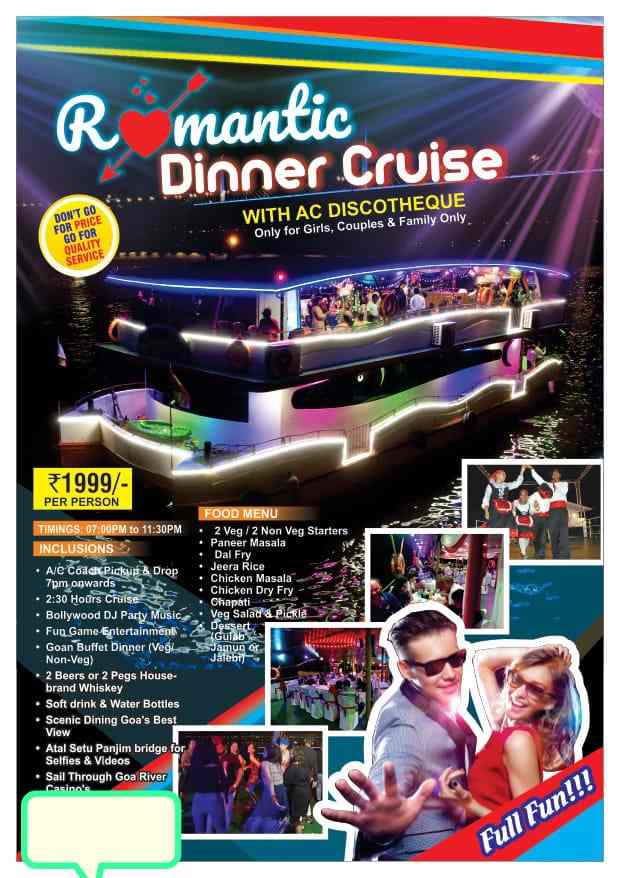 book romantic dinner in goa