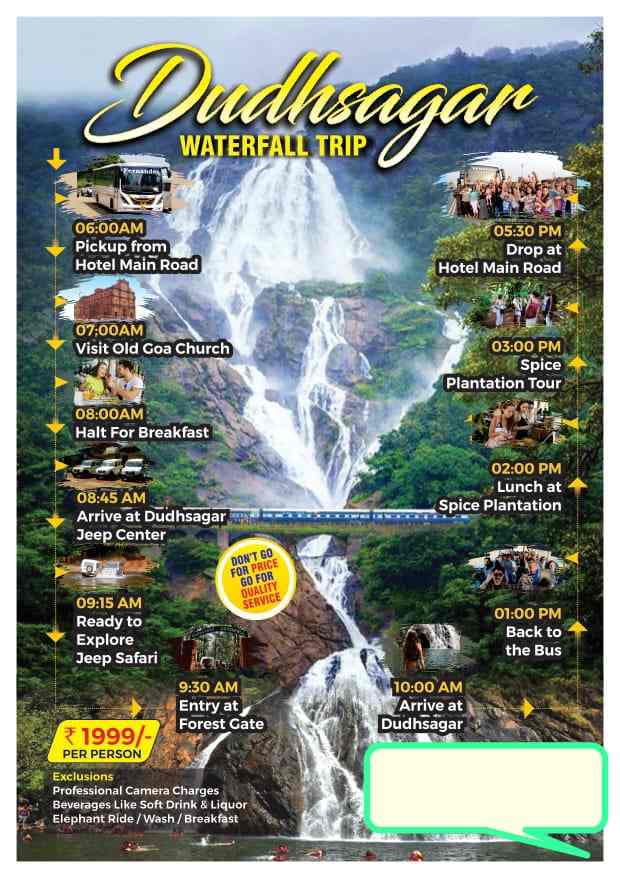 dudhsagar waterfall in goa
